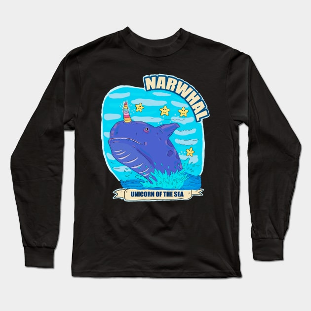 unicorn of the sea Long Sleeve T-Shirt by Ragna.cold